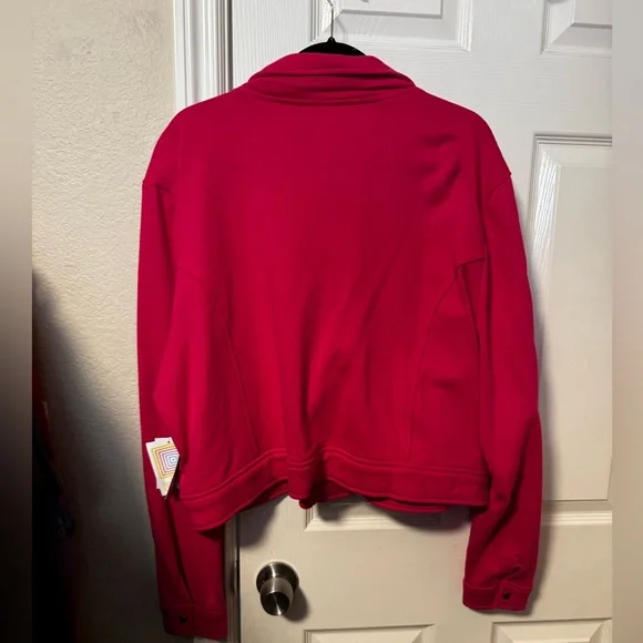 Lularoe Presley Moto Jacket. Pink. NWT.  3XL - Picture 3 of 6